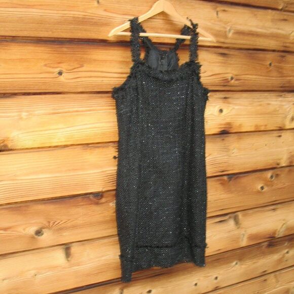 Revolve Alexis Black Metallic Tweed Mini Dress - Picture 2 of 8